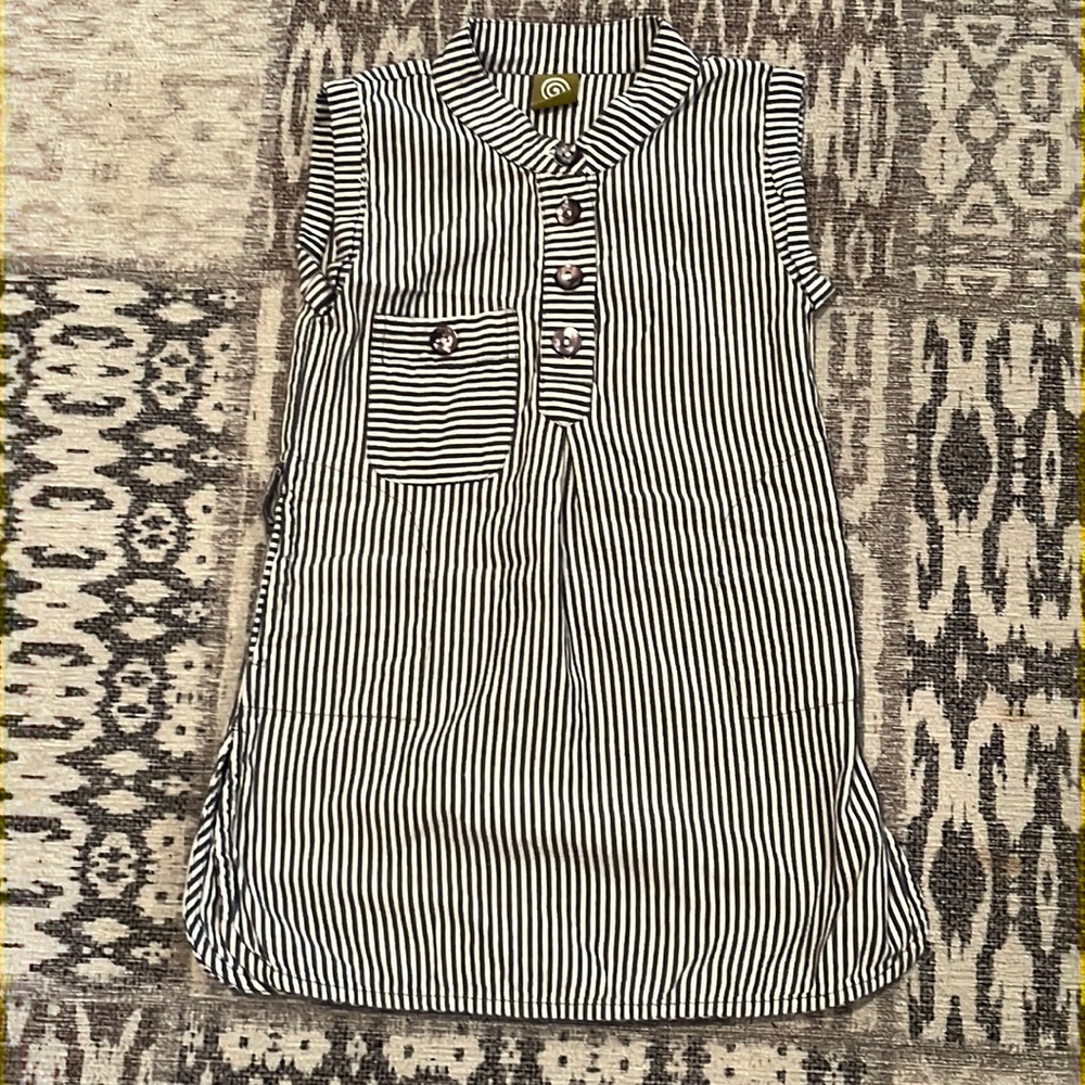 Nui Stripe Tunic Jumper Dress 3 Organic Cotton